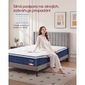 Matrace s taštičkovými pružinami a paměťovou pěnou Vasagle Denny 140x200 bílá/modrá