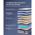 Matrace s taštičkovými pružinami a paměťovou pěnou Vasagle Jenna 140x200 bílá/modrá