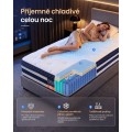 Matrace s taštičkovými pružinami a paměťovou pěnou Vasagle Jenna 90x200 bílá/modrá