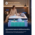 Matrace s taštičkovými pružinami a paměťovou pěnou Vasagle Jenna 90x200 bílá/modrá