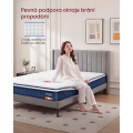 Matrace s taštičkovými pružinami a paměťovou pěnou Vasagle Ruth 140x200 bílá/modrá