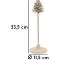 Kovový svícen Pigna 33,5 cm krémový