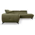 Rozkládací rohová sedací souprava Mona Pik 260 cm Letto 38 khaki pravá