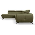 Rozkládací rohová sedací souprava Mona Pik 260 cm Letto 38 khaki levá