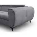 Rozkládací rohová sedací souprava Mona Pik 260 cm Letto 85 šedá levá