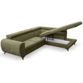Rozkládací rohová sedací souprava Mona Pik 260 cm Letto 38 khaki pravá