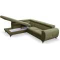 Rozkládací rohová sedací souprava Mona Pik 260 cm Letto 38 khaki levá