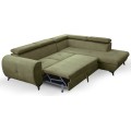 Rozkládací rohová sedací souprava Mona Pik 260 cm Letto 38 khaki pravá
