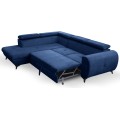 Rozkládací rohová sedací souprava Mona Pik 260 cm Letto 79 tmavě modrá levá