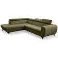 Rozkládací rohová sedací souprava Mona Pik 260 cm Letto 38 khaki levá