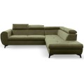 Rozkládací rohová sedací souprava Mona Pik 260 cm Letto 38 khaki pravá