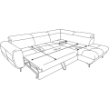 Rozkládací rohová sedací souprava Mona Pik 260 cm Letto 85 šedá pravá