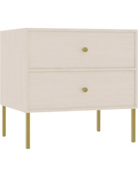 Noční stolek Tilina 52 cm béžový/zlatý
