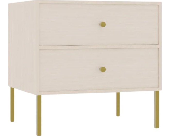 Noční stolek Tilina 52 cm béžový/zlatý
