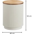 Odkládací stolek Stilig ST581 40 cm z masivu ecru/jilm