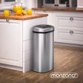 Odpadkový koš se senzorem Riley 58 L stříbrný