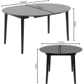 Jídelní set Montreux pro 4 osoby černý