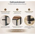 Botník Vasagle Tres 75 cm černý/hnědý