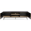 TV stolek s LED osvětlením Orta 180 cm černý/dub Vicenza