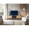 TV stolek s LED osvětlením Orta 180 cm černý/dub Vicenza