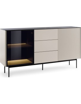 Komoda s LED osvětlením Orta 157 cm kašmírová