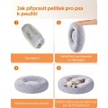 Plyšový pelíšek Fluffys XL 80 cm šedý