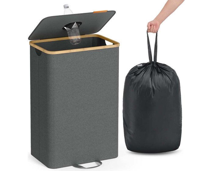 Koš na PET láhve Nikodem 95 L šedý