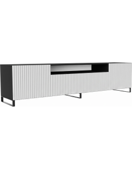 TV stolek NEMIO 200 cm bílý/černý