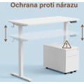 Elektricky nastavitelný psací stůl Vasagle Paradise 120 cm bílý
