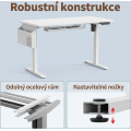 Elektricky nastavitelný psací stůl Vasagle Paradise 120 cm bílý