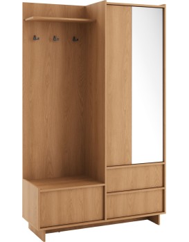 Předsíňová stěna Yasumi 125 cm dub karamelový