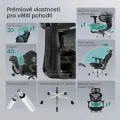Kancelářská židle s podnožkou Asim černá