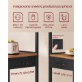 Kuchyňský regál s napájecí stanicí Vasagle Berry 45 cm černý/hnědý
