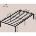 Kovový rám postele Vasagle Lorna 90x200 černý