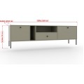 TV stolek Tilina 2D 1S 180 cm eukalyptus/černý