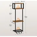 Nástěnný věšák na ručníky Vasagle Dion 32 cm černý/hnědý