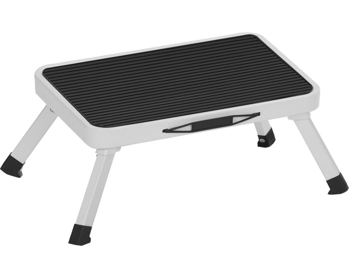 Skládací schůdek Vintro 44 cm černý/bílý