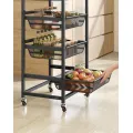 Servírovací stolek Vasagle Fiol 40 cm černý/hnědý