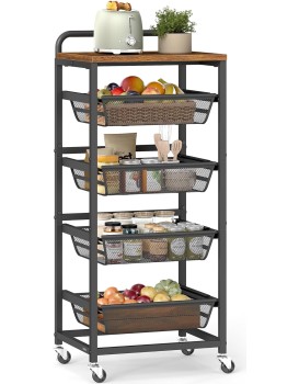 Servírovací stolek Vasagle Fiol 40 cm černý/hnědý