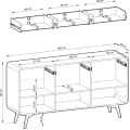 Komoda Helion 160 cm dub Vicenza