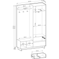 Předsíňová stěna Yasumi 125 cm dub karamelový