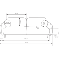 Rozkládací pohovka Soft 232 cm Castel 15 béžová