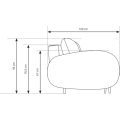 Rozkládací pohovka Soft 232 cm Castel 15 béžová