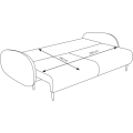 Rozkládací pohovka Soft 232 cm Castel 15 béžová