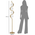 Stojací lampa Glamy Arc 165 cm bílá/zlatá