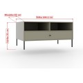 Konferenční stolek Tilina 100 cm eukalyptus/černý