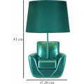 Stolní lampa Midcentury 43 cm tyrkysová