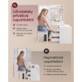 Toaletní stolek s LED osvětlením a nabíjecí stanicí Vasagle Villas 169 cm bílý