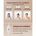 Toaletní stolek s LED osvětlením a nabíjecí stanicí Vasagle Villas 169 cm bílý