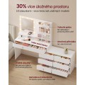 Toaletní stolek s LED osvětlením a nabíjecí stanicí Vasagle Villas 169 cm bílý